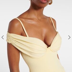 SIMKHAI - Amarantha Off the Shoulder Dress in Buttercream